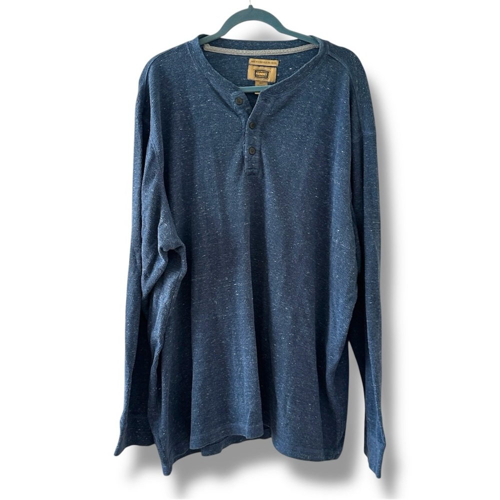 The Foundry Supply Navy Blue Thermal Long Sleeve Pullover Shirt Men’s Size 3XLT